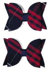Classic Plaid Pigtail Bow Set