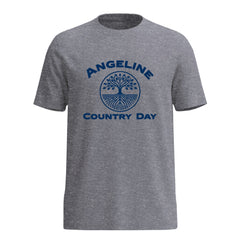 Angeline Country Day - Classic Logo Heathered Light Grey Short Sleeve Tee