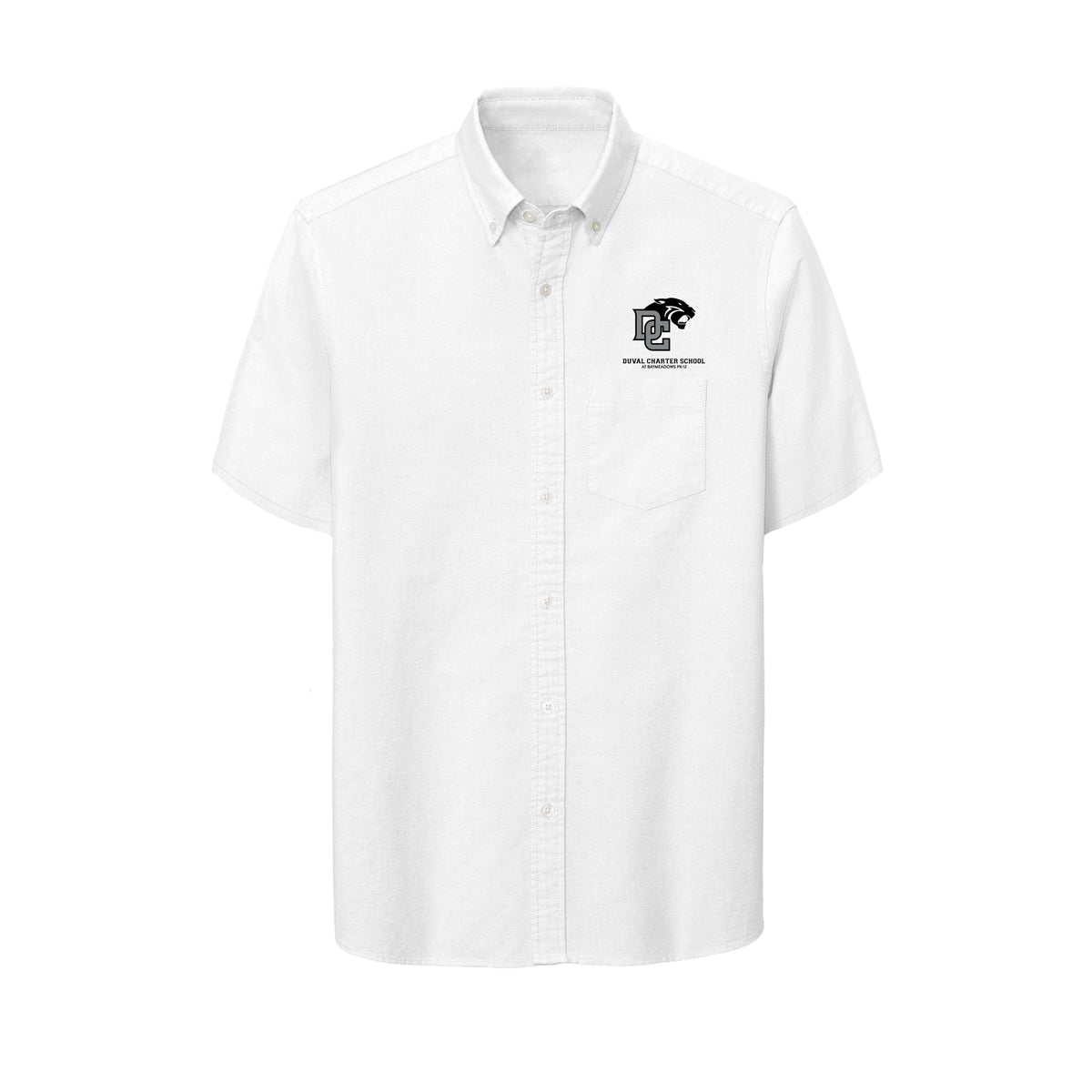 Duval Charter School at Baymeadows - White Short Sleeve Oxford Shirt