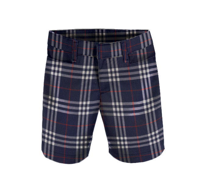 Girl's Plaid Flat Front Shorts