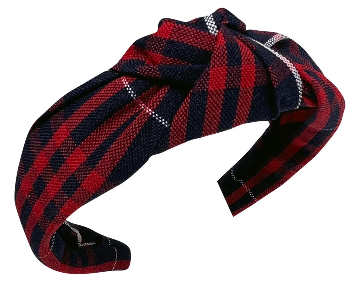 Classic Plaid Knotted Headbad