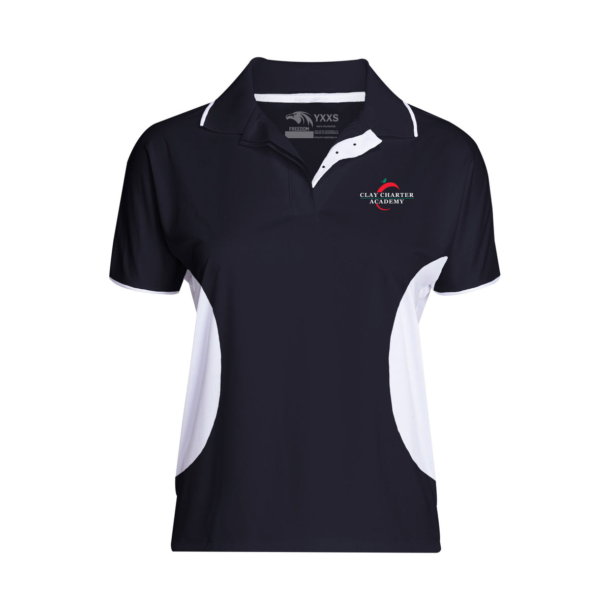 Clay Charter Academy (6-8) - Women's Freedom Activewear Colorblock Polo (FINAL SALE / NO RETURNS)