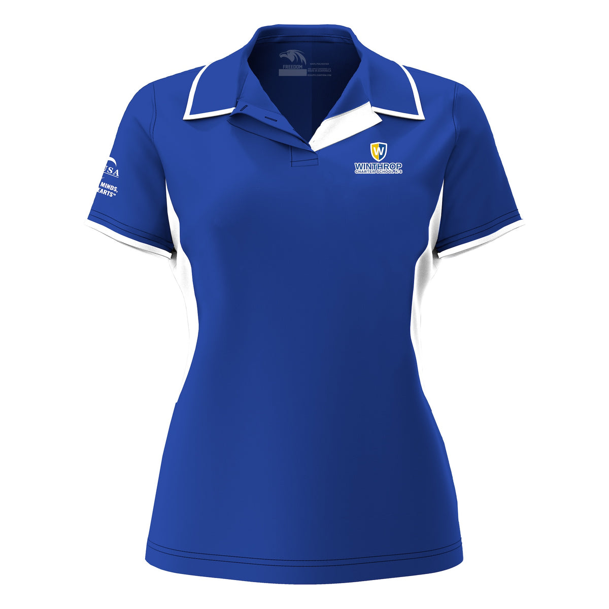 Winthrop Charter School (6-8) - Women's Freedom Activewear Colorblock Polo (FINAL SALE / NO RETURNS)