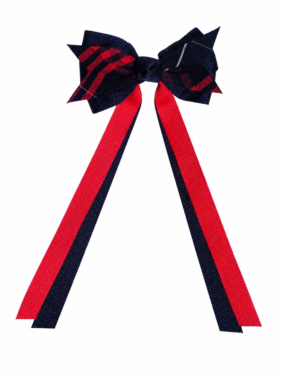 Classic 2 Layered Plaid Bow